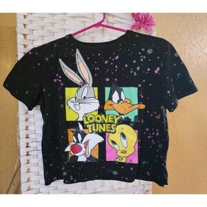 Warner Bros Looney Tunes TShirt Black Daffy, Bugs, Tweety, Sylvester Size L